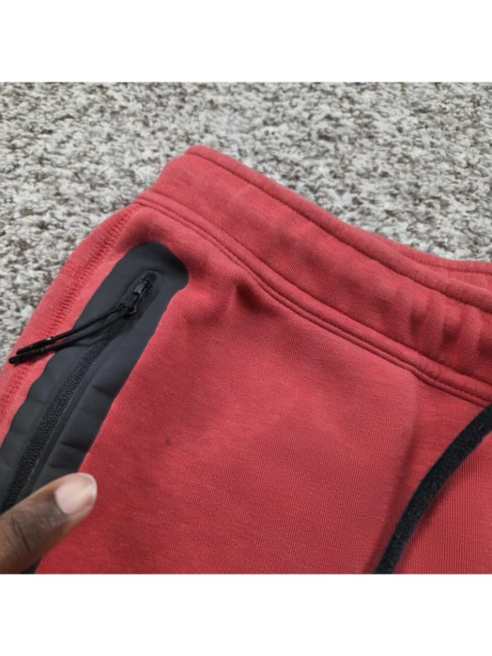 Nike Tech Fleece Joggers Sweatpants Men's XL Red Track Pants Flaw